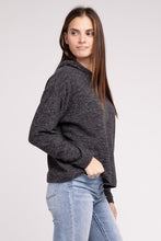 Load image into Gallery viewer, Hooded Brushed Melange Hacci Sweater