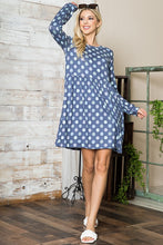 Load image into Gallery viewer, Cross Back Polka Dot Dress with Pockets