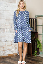 Load image into Gallery viewer, Cross Back Polka Dot Dress with Pockets