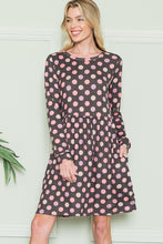 Load image into Gallery viewer, Cross Back Polka Dot Dress with Pockets