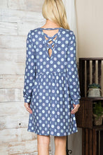 Load image into Gallery viewer, Cross Back Polka Dot Dress with Pockets