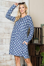 Load image into Gallery viewer, Cross Back Polka Dot Dress with Pockets