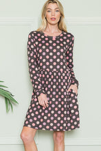 Load image into Gallery viewer, Cross Back Polka Dot Dress with Pockets