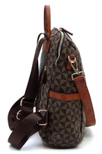 Load image into Gallery viewer, PM Monogram Striped Convertible Backpack
