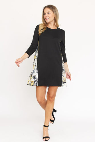 Side Contrast A Line Tunic Dress