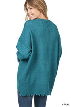 Load image into Gallery viewer, Distressed Melange Oversized Sweater