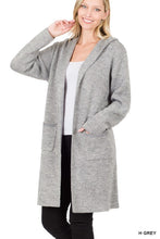 Load image into Gallery viewer, Hooded Open Front Cardigan