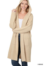 Load image into Gallery viewer, Hooded Open Front Cardigan