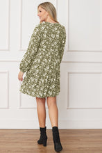 Load image into Gallery viewer, Floral Crew Neck Midi Dress