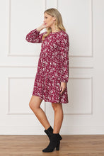 Load image into Gallery viewer, Floral Crew Neck Midi Dress