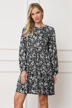 Load image into Gallery viewer, Floral Crew Neck Midi Dress