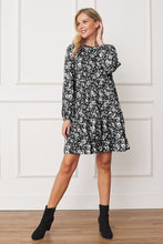 Load image into Gallery viewer, Floral Crew Neck Midi Dress