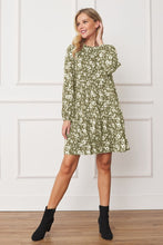 Load image into Gallery viewer, Floral Crew Neck Midi Dress