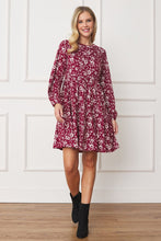 Load image into Gallery viewer, Floral Crew Neck Midi Dress