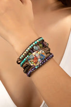 Load image into Gallery viewer, 34 inch 5 wraps natural stone boho bracelet