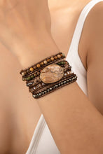 Load image into Gallery viewer, 34 inch 5 wraps natural stone boho bracelet