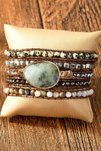 Load image into Gallery viewer, 34 inch 5 wraps natural stone boho bracelet