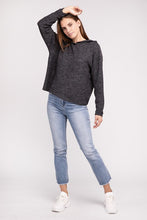 Load image into Gallery viewer, Hooded Brushed Melange Hacci Sweater