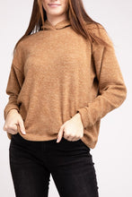 Load image into Gallery viewer, Hooded Brushed Melange Hacci Sweater