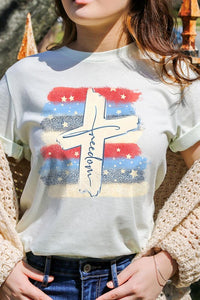 Freedom Cross Graphic T Shirts