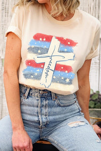 Freedom Cross Graphic T Shirts