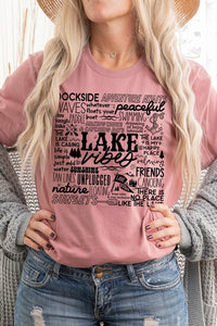 Lake Vibes Subway Art Graphic T Shirts