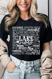 Lake Vibes Subway Art Graphic T Shirts