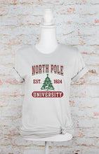 Load image into Gallery viewer, North Pole University Graphic Tee