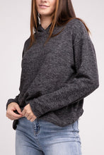 Load image into Gallery viewer, Hooded Brushed Melange Hacci Sweater