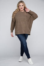 Load image into Gallery viewer, Plus Brushed Melange Drop Shoulder Sweater