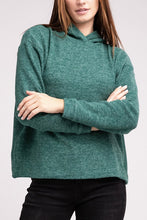 Load image into Gallery viewer, Hooded Brushed Melange Hacci Sweater