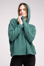 Load image into Gallery viewer, Hooded Brushed Melange Hacci Sweater