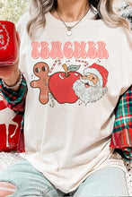 Load image into Gallery viewer, TEACHER CHRISTMAS VIBES Graphic Tee