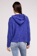 Load image into Gallery viewer, Hooded Brushed Melange Hacci Sweater