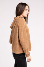 Load image into Gallery viewer, Hooded Brushed Melange Hacci Sweater