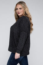 Load image into Gallery viewer, Plus Brushed Melange Drop Shoulder Sweater